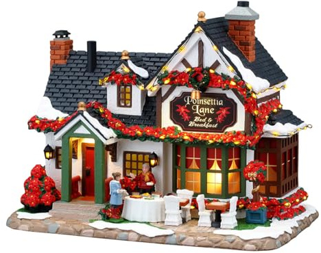 Lemax Poinsettia Lane Bed & Breakfast, B/O (4,5 V)