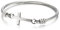 COOLSTEELANDBEYOND Acier Inoxydable Côté Horizontal Latéral Croix Câble Torsadé Bracelet pour Femmes et Filles