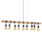 EGLO Pendellampe Townshend, 9 flammige Vintage Pendelleuchte im Industrial Design, Retro Hängelampe aus Stahl und Holz, Farbe: Schwarz, braun, Fassung: E27