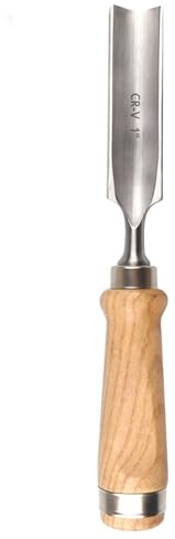ATOPLEE 25mm(1) Stechbeitel,Holzschnitzmeißel Chrom-Vanadium-Stahl halbkreisförmig Schreiner Meißel