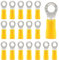 CEEYSEE 50 Pezzi Anello Capocorda Elettrico Terminale Connettori Elettrici Diametro Foro M5 Crimpare Connettori – Per Cavi Da 4,0 – 6,0 mm² (Giallo/YPRY5)