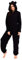 Loungeable Damen Jumpsuit Overall Tiere Gesichter Öhrchen 3D Kapuze Black Sherpa All in one with Ears 798085BLA M