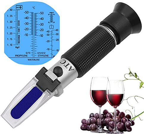 Dasing - Rifrattometro antigelo per auto, test antigelo, protezione antigelo, frattometro manuale per RHA-503ATC