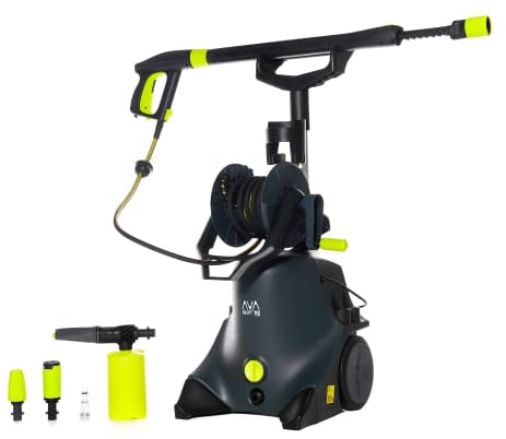 AVA Smart P50 Pressure Washer, Jet Wash Power Cleaner For Car Wash, Home Garden Furniture & Patio, 130 Bar 420 L/H 1800 W, Includes Zero-Force Gun, Follow-Me Hose Reel, Zoom Lance & Foam Spray