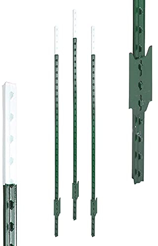 T-Pfosten, verschiedene Mengen & Längen - massive Metallpfähle für den Weidezaun aus robustem Stahl - für den langjährigen Einsatz (240 cm 10 Stück)
