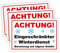 3 Stück Achtung ! Eingeschränkter Winterdienst benutzung auf eigene Gefahr Schild 20 x 30 cm aus stabiler PVC Hartschaumplatte 3mm mit UV-Schutz von STROBO