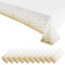 Rainmae Dot Tischdecken,10 Stück Weiß Gold Konfetti Party Tischdecken Rechteckige wasserdichte Einweg Tischdecke für Party Hochzeit Picknick Geburtstag Jubiläum 137 x 274cm