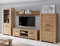 Wohnwand Hauke 20 Alteiche 4-teilig Vitrine Lowboard Wandregal Wohnzimmerschrank Medienwand TV-Wand Wohnzimmer