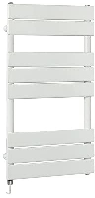 Milano Lustro 400W White Flat Panel Electric Heated Towel Rail - 825mm x 450mm