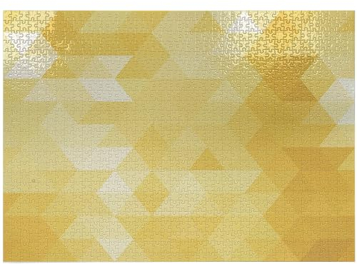 ABAKUHAUS Gelb Puzzle, Geometric Triangle, Heirloom-Qualität lustige Aktivität für die Familie langlebiger Karton, 1000 Stücke, Gelb