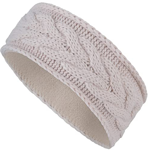 Compagno Strick-Stirnband gefüttert Strickband Damen Haarband Band Herbst Winter Kopfbedeckung