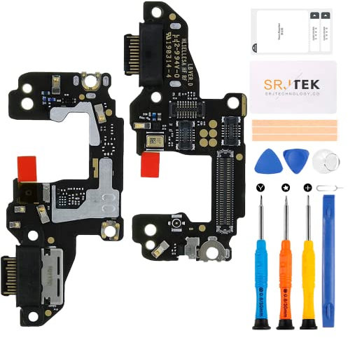 SRJTEK For Huawei P30 2019 Dock Connector Replacement For P30 2019 Charging Port ELE-L29 Headphone Port ELE-L09 with Microphone/Audio Jack/Antenna Replacement Repair Kits