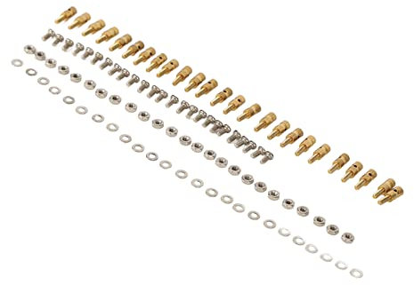 RC Push Rod Connectors, Quick Adjuster RC Pushrod Linkage Stopper with Screws Nuts Gaskets Vehicle Scale Accessories for Model Boat Airplane Helicopter (1.0mm)