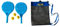 Pincho Palas de Padel Playa, Raquetas de Playa,Juega Estilo Frescobol, Pickleball, Beach Tennis, 2 Palas + 3 Pelotas EVA, Impermeable al Agua (Azul con Mochila)