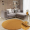 MY-RUG Teppich Shaggy Star Hochflor rund Gold gelb 150 x 150 cm - Esszimmer Teppich, Langflor, Modern