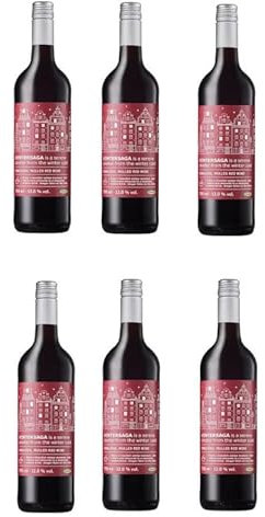 Glühwein VINTERSAGA 2023 Ikea Heißgetränk - 6-er Set roter Glühwein mit 12% vol. a` 750ml pro Flasche