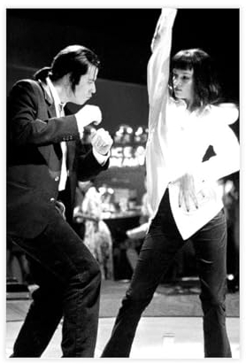 EYEZER Pulp Fiction Filmposter auf Leinwand, Schlafzimmer-Dekor, Sportlandschaft, Büro, Raumdekoration, Geschenk, ungerahmt, 20 x 30 cm