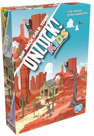 Asmodee, Unlock! Kids – Auf nach Gold Town, Kinderspiel, Rätselspiel, 1-4 Spieler, Ab 6+ Jahren, 20 Minuten, Deutsch
