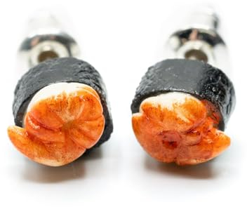 Miniblings Sushi Ohrstecker Stecker Ohrringe Handarbeit Japan Fisch Asien Garnelen Maki Gunkan B - Handmade Modeschmuck I Ohrringe Stecker Ohrschmuck