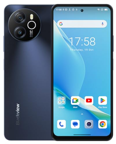Blackview Shark 8 Smartphone, 16GB+256GB, 6.78 FHD+ 120Hz, Fotocamera 64MP+13MP, Ricarica Veloce 33W, Tre Slot per Schede, Telefono Cellulare Android 13, Altoparlante Smart-K Box, GPS NFC Nero