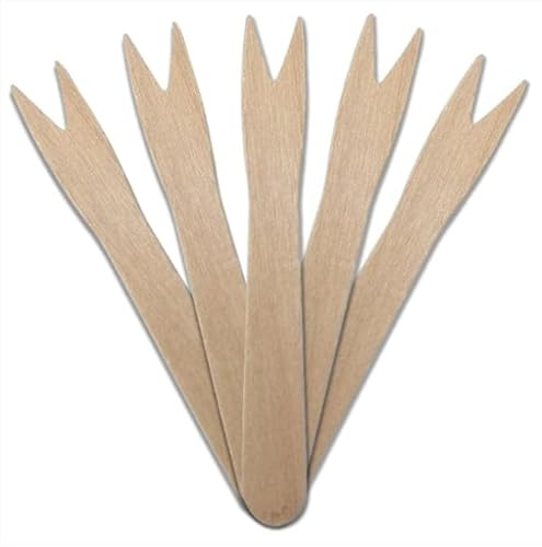 Pommesgabel Einweg aus Premium FSC-Zertifiziertem Holz - 8,5 cm