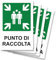 Pubblimania 4 Punto di Raccolta | Cartelli di emergenza e sicurezza in alluminio metallo composito 3 mm di spessore (Cm 20x30) (4 Punto di Raccolta)