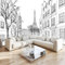 Murale Photo Papier Peint 200 x 140 cm Intissé Tableaux Poster Mural Tapisserie Rues De Paris Tour Eiffel Papier Peint Panoramique Salon Maison Décorative Tenture Appartement