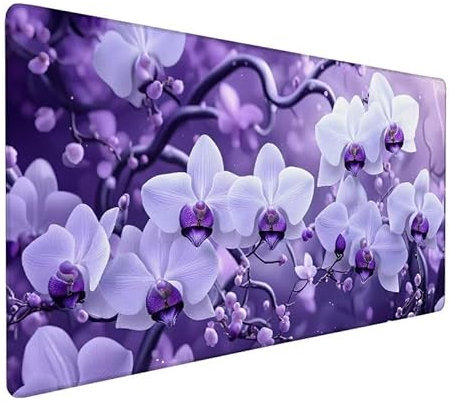 Mousepad Anlage Mousepad XXL 700x400x3mm Mauspad Blume, Mit VernäHte Kanten Schreibtischunterlage, rutschfeste Gummibasis, Verbessert PräZision Und Geschwindigkeit für Büro Männer Geschenke XZ-21