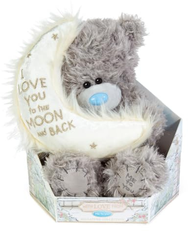 Me To You Tatty Teddy Cute Plush 'Love You To The Moon And Back' Bear 19cm-High Presented On Premium Gift Plinth - Signature Collection
