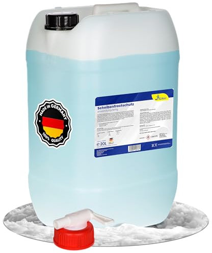 Mr. Perfect Scheibenfrostschutz 20L – Hocheffektiver Scheibenwasser Frostschutz bis -30°C - Sofort einsatzbereit - Absolut schlierenfreie Reinigung – Angenehmer Citrusduft geliefert in 4x5L