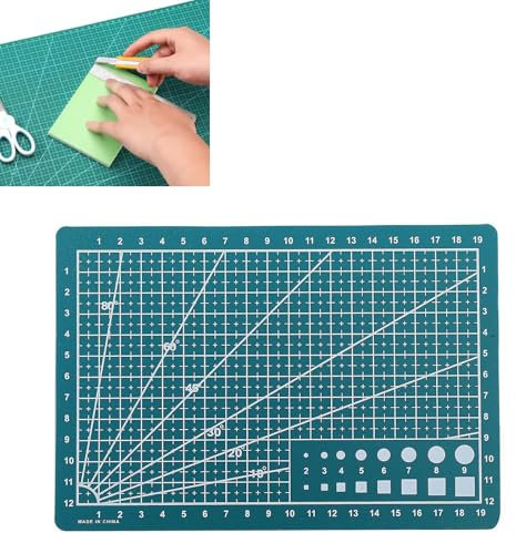 Tapis de couture auto-cicatrisant, A5, double face, 5 plis, planche à découper pour tissu, patchwork, loisirs créatifs, couture, scrapbooking (vert)