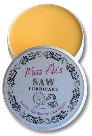 Miss Abi's Saw blade lubricant; Wood saw lubricant, Saw wax, Paste wax for table saw.