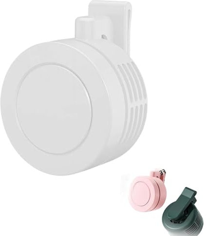 Mini Ventilador De Cintura con Clip,Portable Silent Bladeless Electric Fan, con 3 Velocidades Ajustables,Low Noise Pequeño para Camping, Escritorio, Biblioteca, Hogar, Escuela y Oficina (blanco)