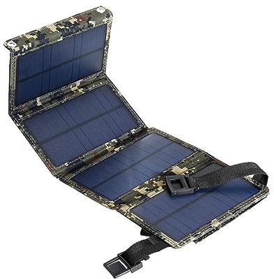 SHINEOFI Cargador Solar Plegable 10W 5v Exteriores Cargador de Energía USB Panel Solar Portátil Camping