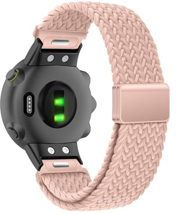 Geflochtenes Armband Kompatibel mit Garmin Forerunner 45S/45 Armband Magnet Verschluss Elastisch Sport Nylon Ersatzarmbänder für Garmin Forerunner 45S/45 Band