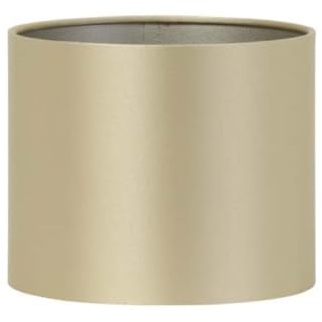 Lampenschirm für Tischleuchte Zylinder Seide Gold Tischlampe Hockerleuchte 40-40-25cm