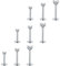 MODRSA 2-4mm Effacer Rond CZ Gem Intérieurement Fileté Labret Bague à Lèvres Tragus Nail Helix Boucle Oreille Stud Barbell Piercing Bijoux Bar 6-10mm 16G 9 PCS