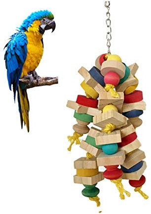 Romote Holz Haustier-Vogel-Schwingen Spielzeug-Papageien-Spielzeug Interessante Leiter Klettern Kauen Spielzeug für Haustier-Vogel Vogelkäfig Anhänger Dekoration