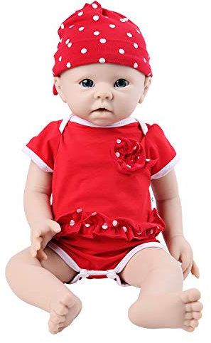 IVITA Unbemalte Ganzkörper Silikon Reborn Babypuppe Realistisch Neugeborenes Echte Baby Doll Handgemachte Lebensechte Blaue Augen Mädchen (WG1519 unbemalte Puppe-48cm-3791g-Mädchen)