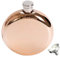 Petaca redonda de acero inoxidable 304, portátil, de color oro rosa, petaca para chupitos para mujeres, niñas, hombres, fiestas, 5 oz