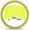 16-teiliges Set Felgenrandaufkleber Sticker für Fahrrad Felgen im Classic Design Komplett Set für 27 29 für Ebike Rennrad Mountainbike MTB Laufrad RX037 (Neon Gelb, Matt)