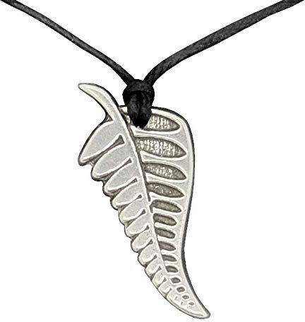 Maori-Inspired Silver Fern Brooch - Handcrafted Pewter Jewelry with Spiritual, New Zealand. By William Sturt