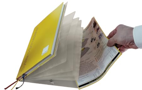 TimeTEX - Aufsteck-Fächermappe für Schulplaner A5-Plus | Fächermappe A5 zum Verstauen & Organisieren von Dokumenten für Schulplaner | Transparent