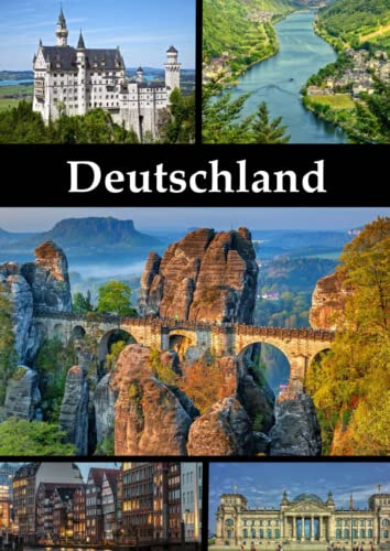 Deutschland: Reisetagebuch und Notizbuch mit Deutschen Sehenswürdigkeiten auf dem Softcover, liniert, DIN A4
