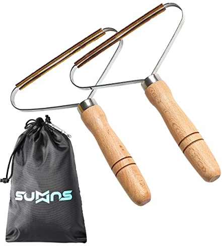 2Pcs Double Sided Carpet Scraper Tool Brush & Rack With Ergonomic Elegant Handle For Pet Hair Removal | Reusable Lint & Fluff Remover perfect For Homes, Cars & Workspaces