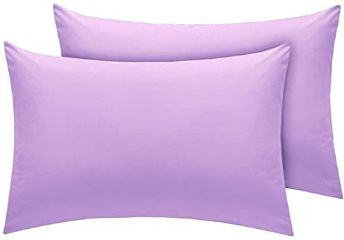 Comfy Nights New 2 x Cot (60 x 40) Pillow Cases Cover Polycotton Bedroom Luxury Pair Pack (Lilac)