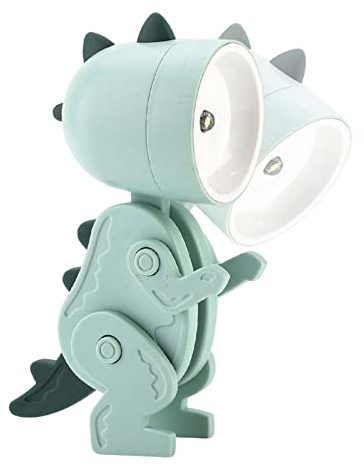 Bexdug Dinosaurier Schreibtischlampe, LED-Tischnachtlicht - Schnurloses Kinderzimmer-Nachtlicht mit verstellbarem und Telefonhalter, lustige Schreibtischlampe, Dinosaurier-Raumdekoration, Geschenk