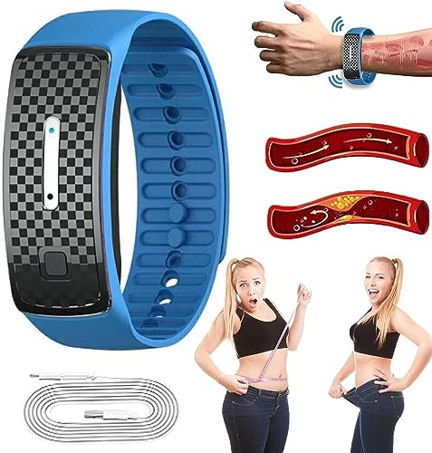 VERIMP Matteo Ultraschall-Körperform-Armband Zur Steigerung Der Körperenergie, Lymph-Detox-Magnet-Armband für Alle Männer Und Frauen (Blau)
