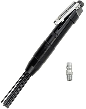 AeKeatDa Compact Air Needle Scaler 4000RPM with12 Rust Removal Needles Inlet Size: G1/4 Air Needle Scalers Gun Pneumatic Derusting Tool