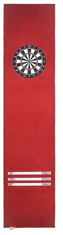 QCHIAN rutschfeste Dartmatte mit Wurflinien, professioneller Gummi-Dartteppich, Dart-Bodenmatte, geeignet for Innenhallen, Räume, Bars, Dartplätze, 118 x 26 Zoll (Color : Red)